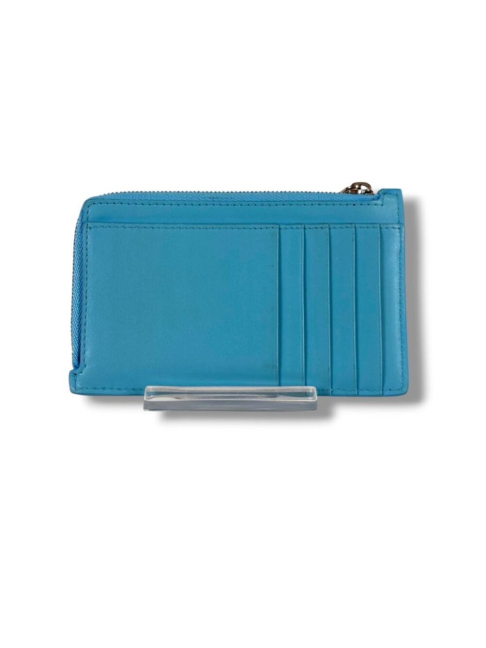 Balenciaga Envelope Fragment Case Coin Card Holder Light Blue Leather - Picture 4 of 13